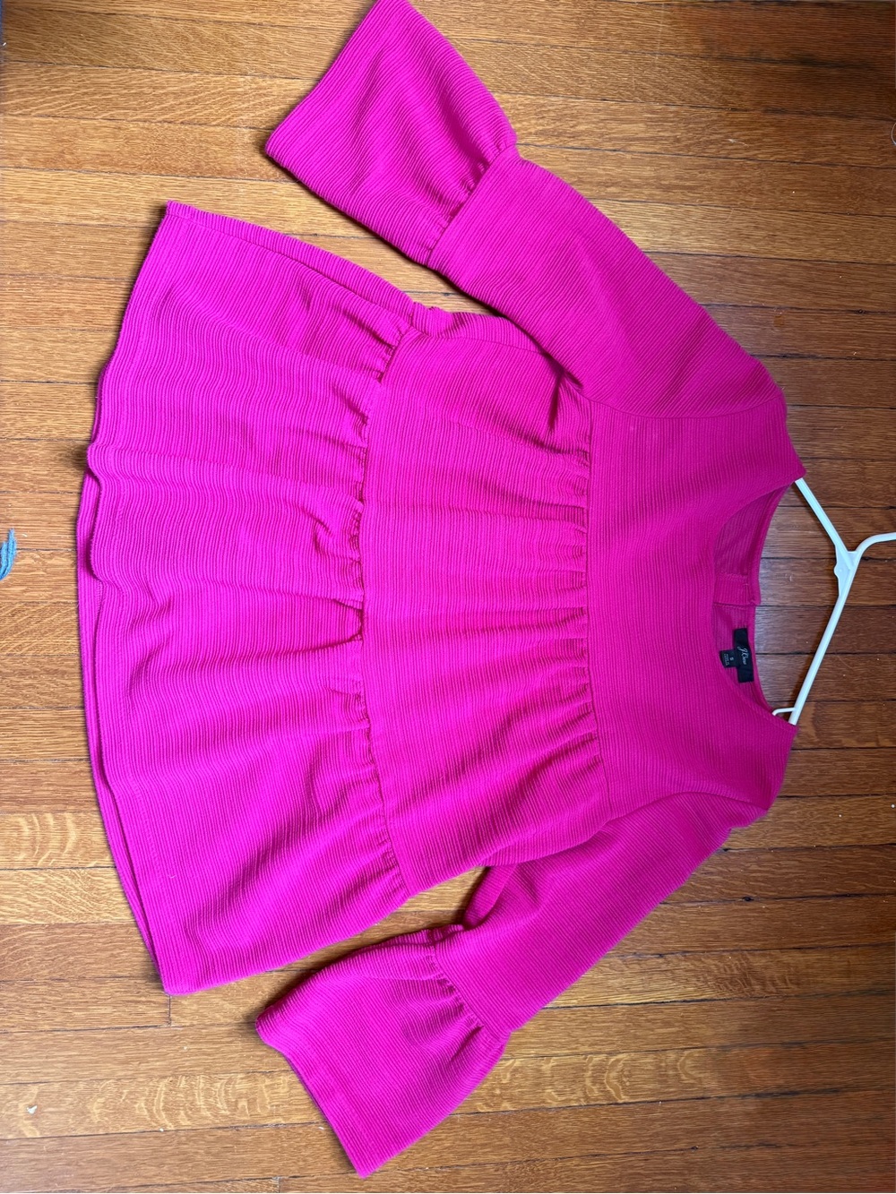 JCREW button back bell sleeve top